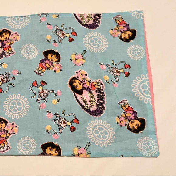 Dora the Explorer Beauty in Bloom Pillowcase Homemade 20.5” x 13” Pillow Case - Picture 3 of 16